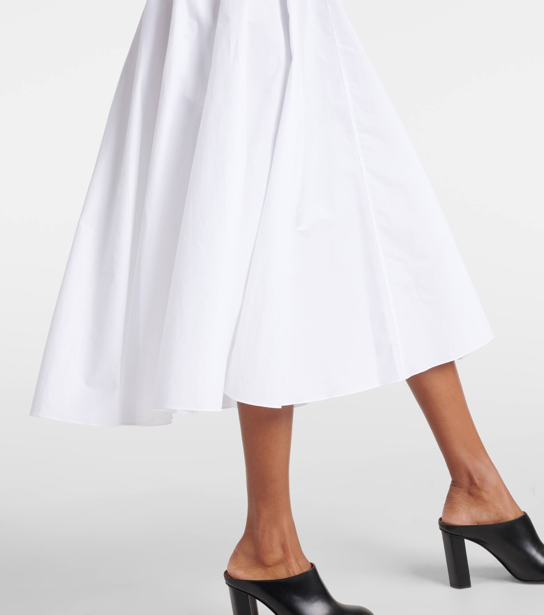 Cotton poplin midi dress - 5