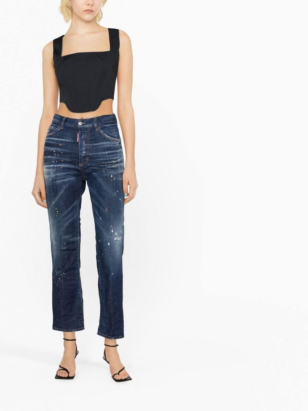 paint-splatter straight-leg jeans - 2