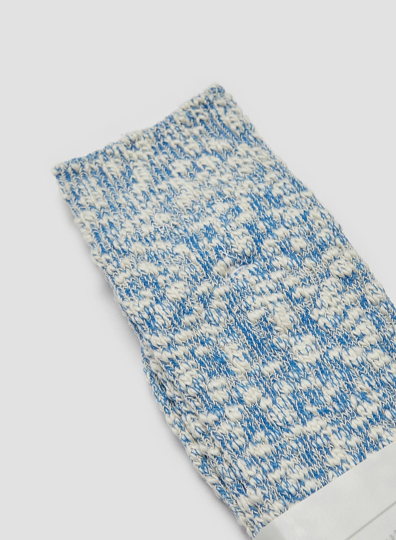 Nigel Cabourn Anonymous Ism Lightweight Slub Crew Sock in Blue outlook