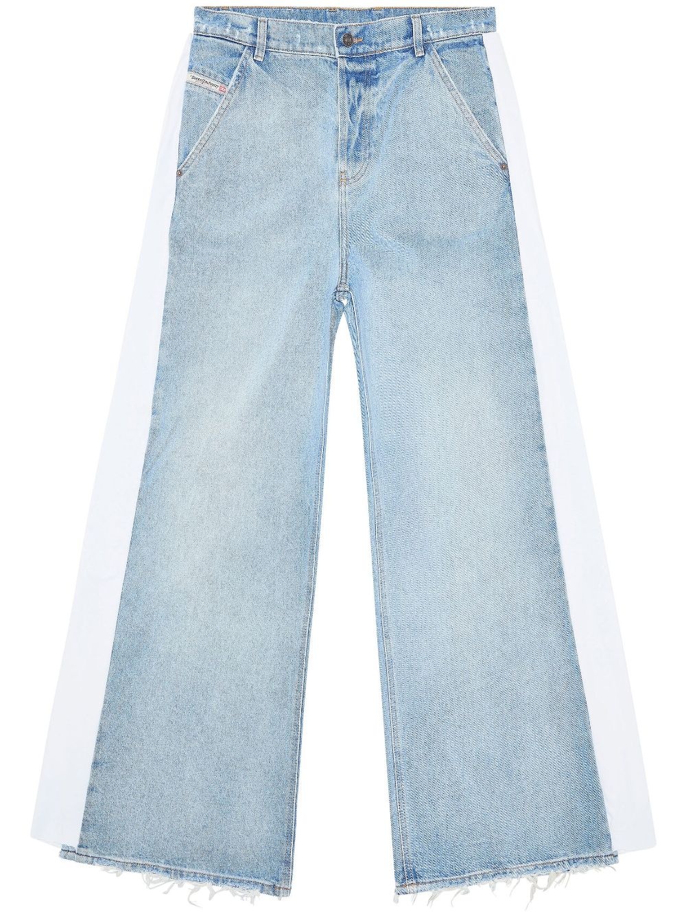 side-stripe wide-leg jeans - 1