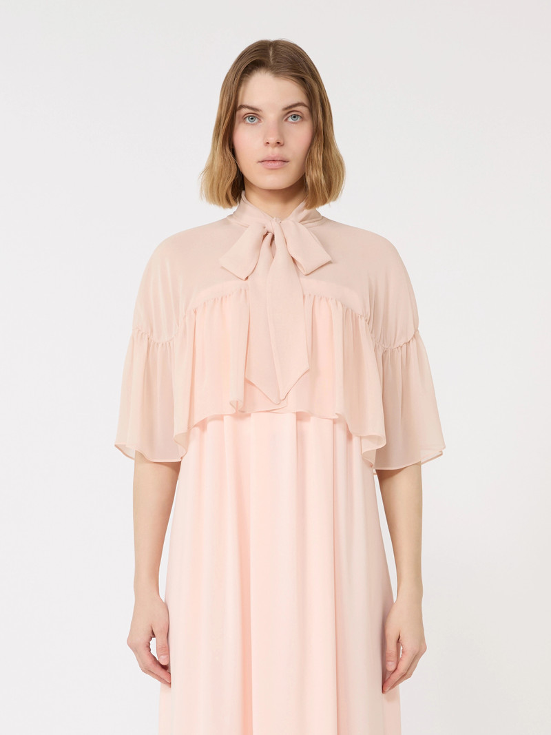 NEGOZI Silk georgette cape - BEIGE PINK 2