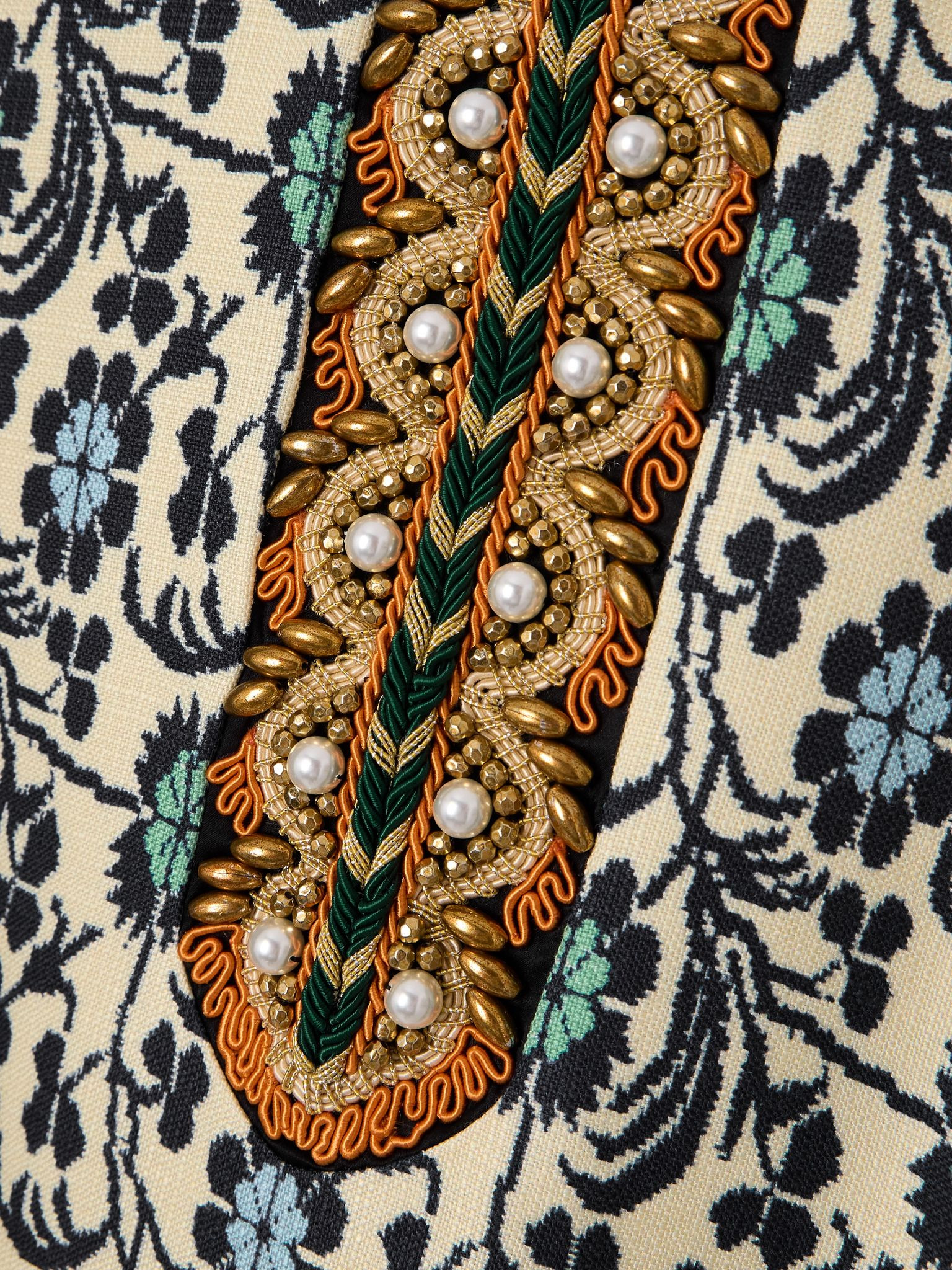 Embellished tasseled jacquard mini dress Multi - 4