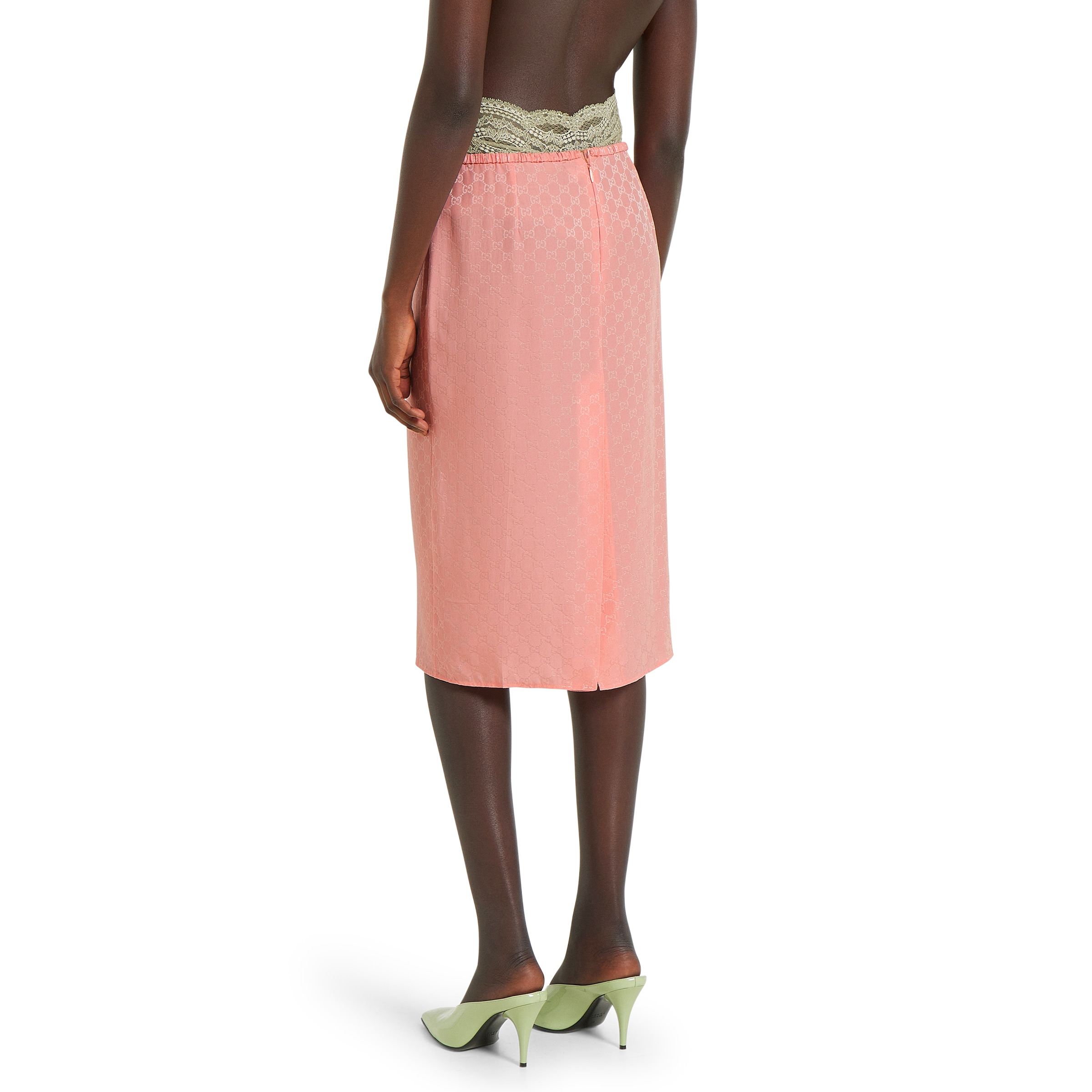 GG silk jacquard skirt - 4