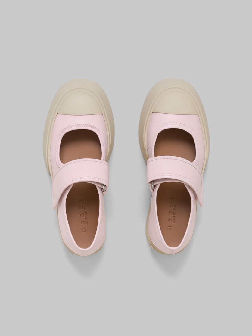 LIGHT PINK NAPPA LEATHER MARY JANE SNEAKER - 4