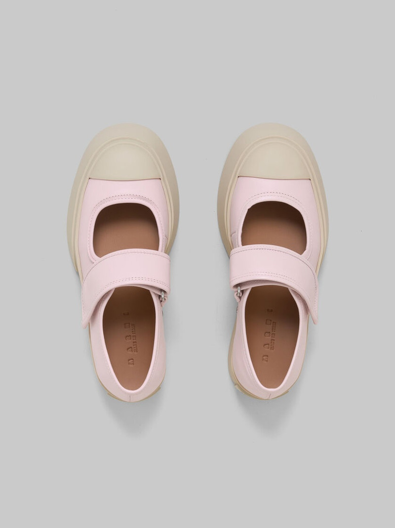 LIGHT PINK NAPPA LEATHER MARY JANE SNEAKER 4