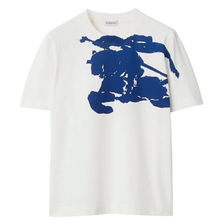 Burberry Short Sleeve Equestrian Knight Cotton T-Shirt - 5