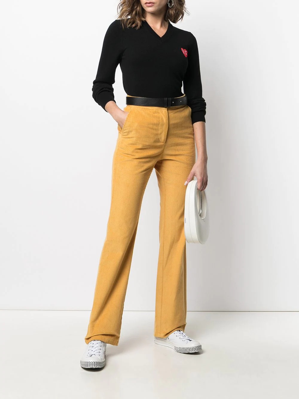 V-neck overlapping heart top - 2