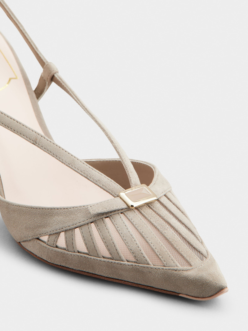 Virgule D'Orsay Pumps in suede 3