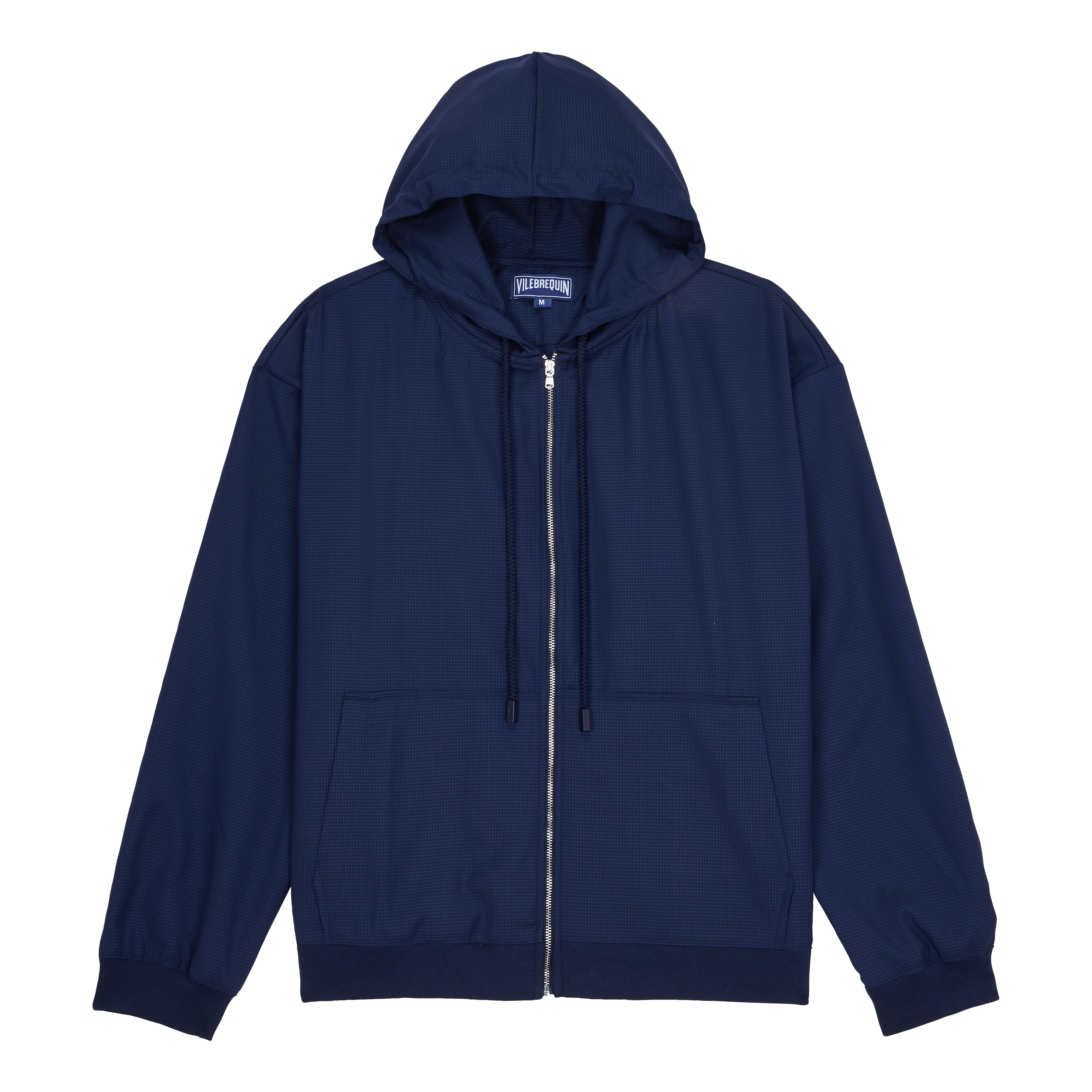 Wool Jacquard Turtle Zip Hoodie - 1