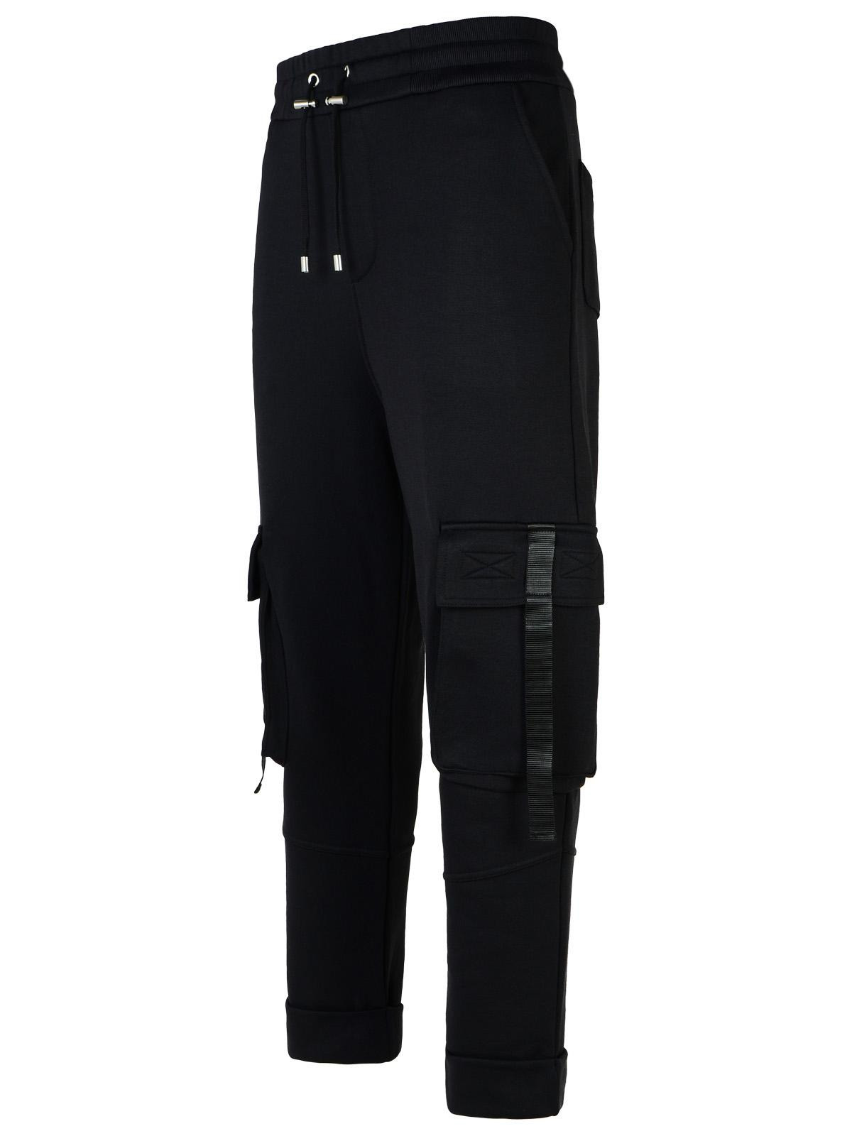 Balmain 'Jogger' Black Cotton Blend Pants Men - 2