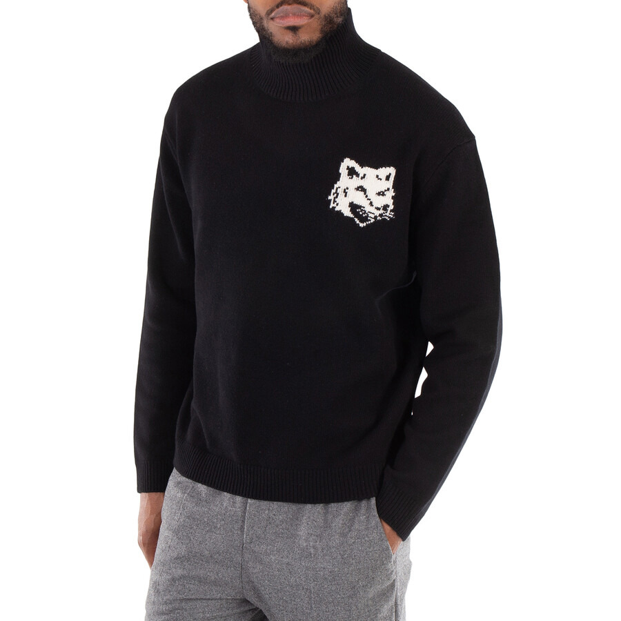 Maison Kitsune Fox Head Intarsia High-Neck Jumper - 4