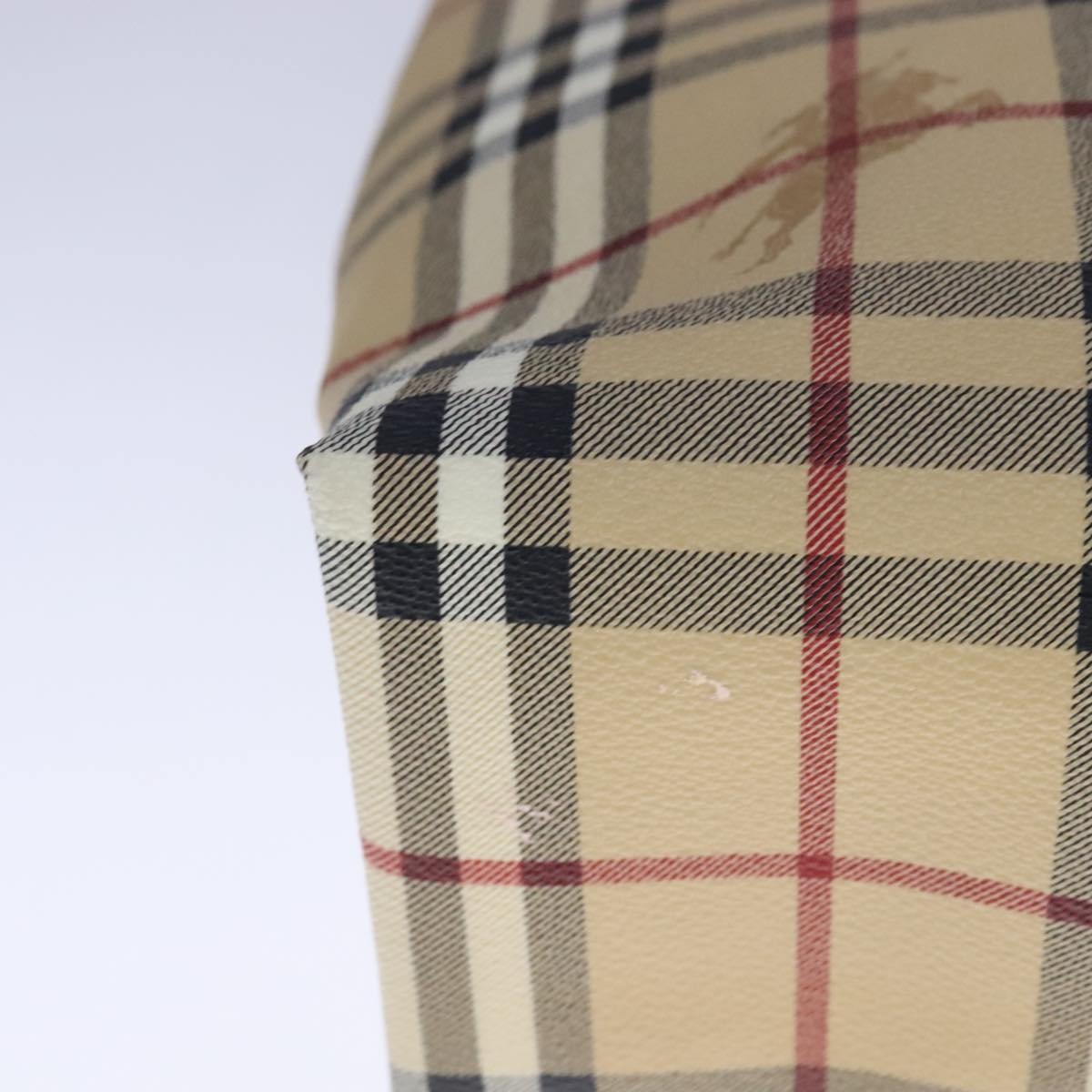 Burberry Nova Check Tote Bag Pvc Leather Beige - 16
