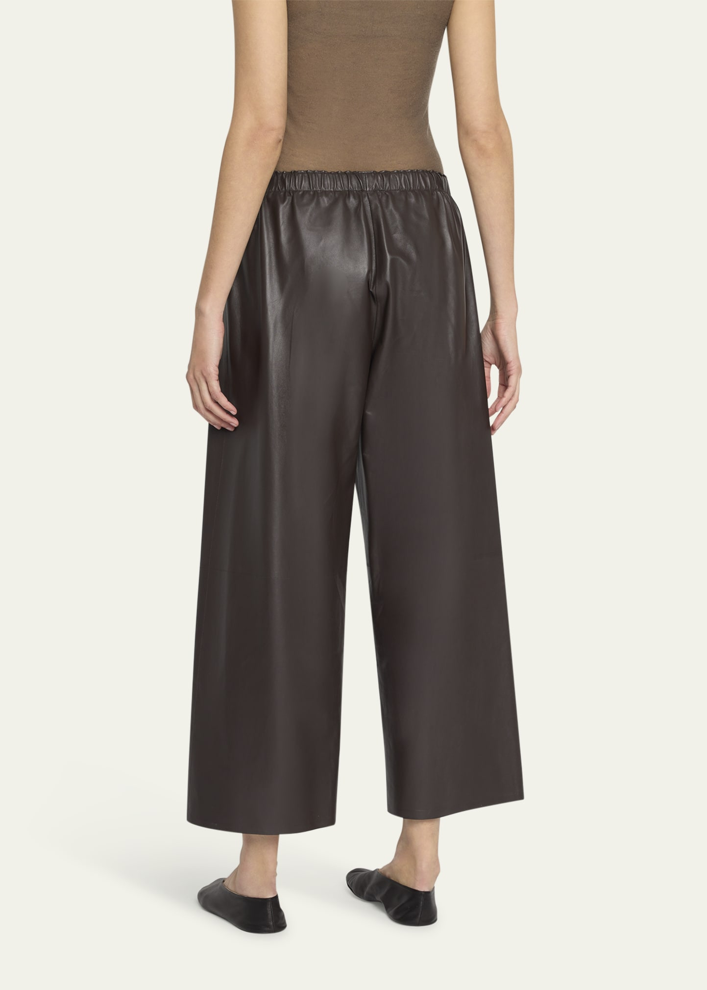 Yani Wide-Leg Leather Pants - 3
