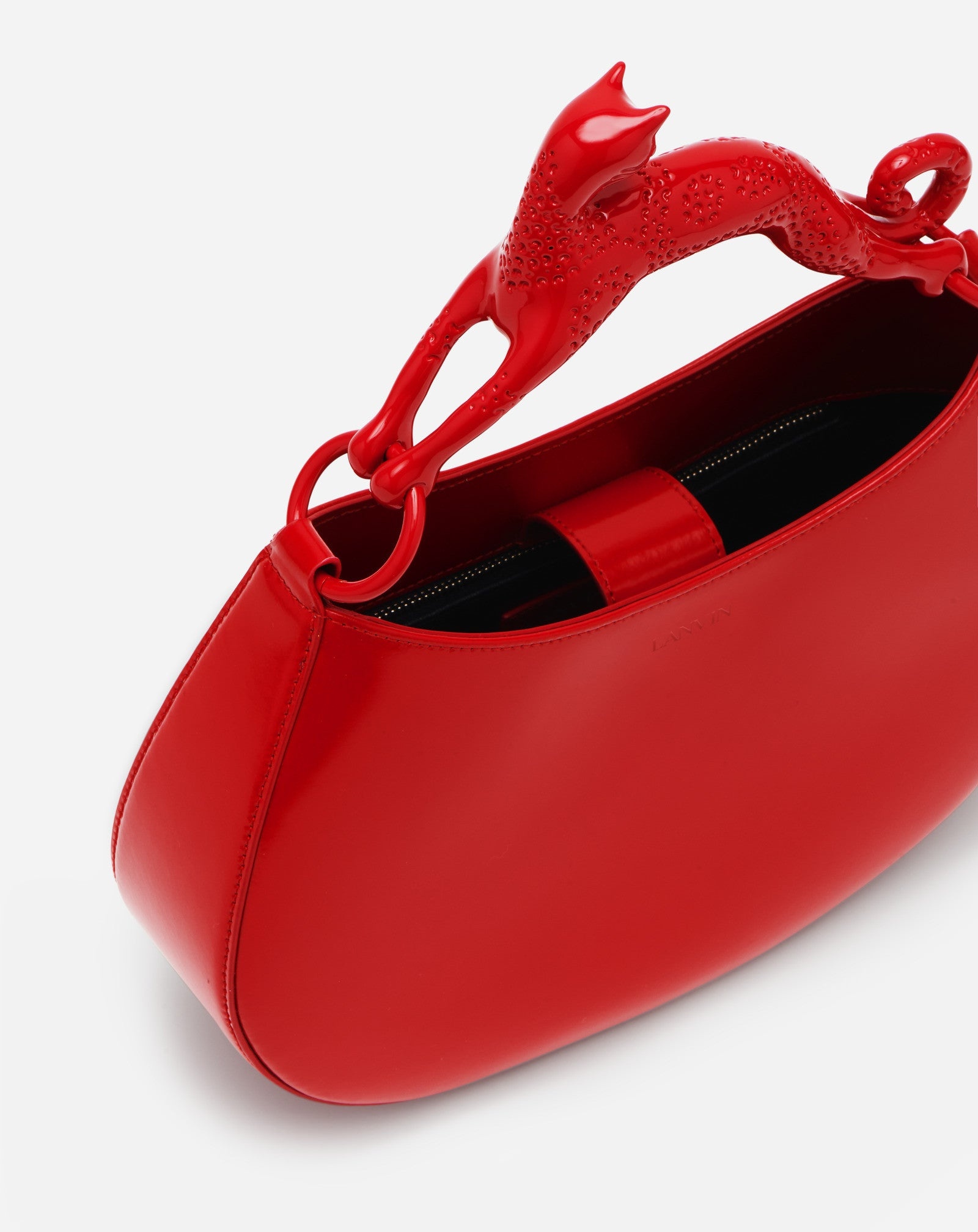 LEATHER PM HOBO CAT BAG - 5
