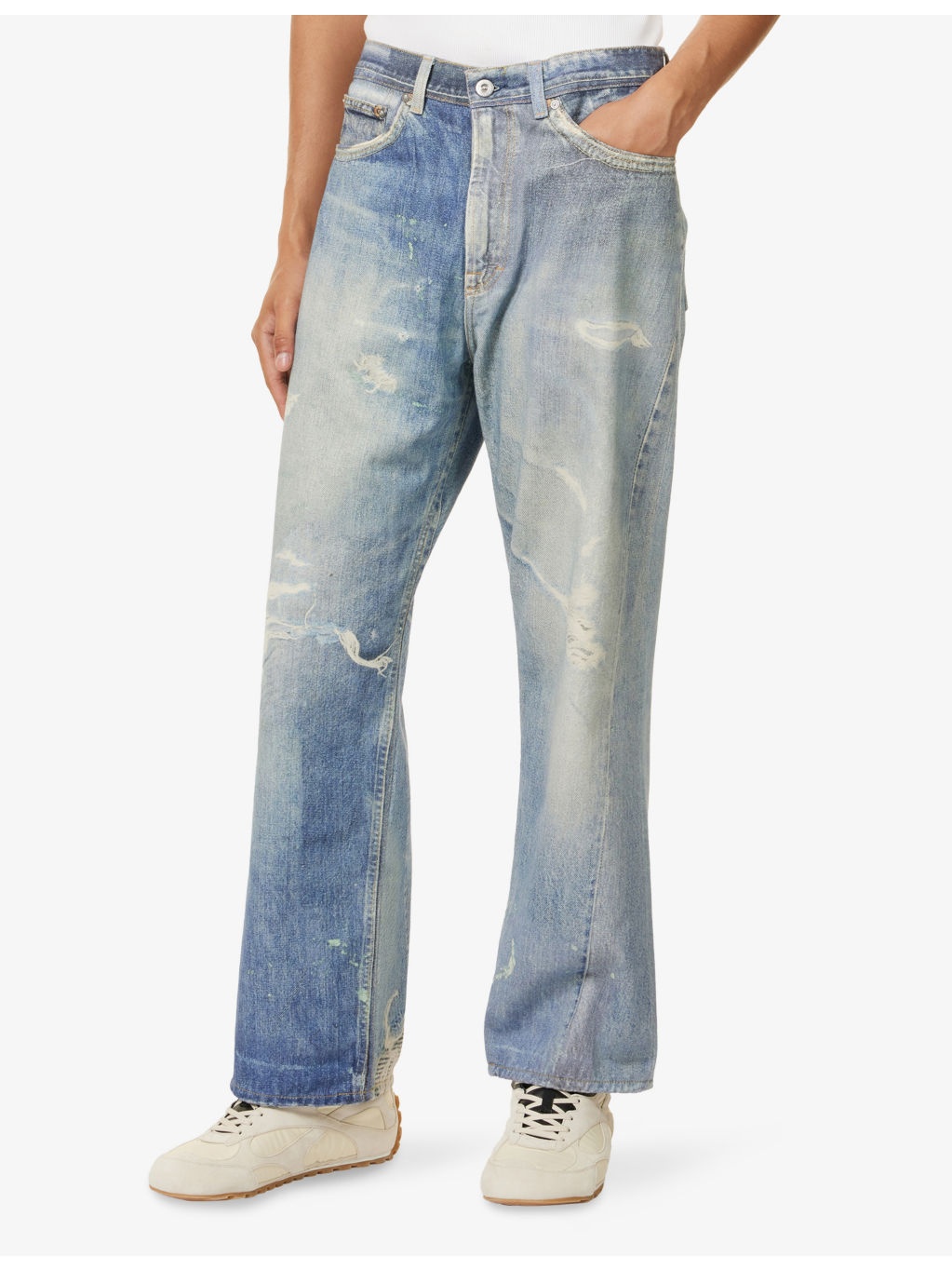 Third Cut Wide-Leg Denim Jeans - 3