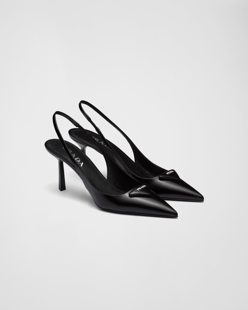 솔질된 가죽 slingback 펌프 - 1
