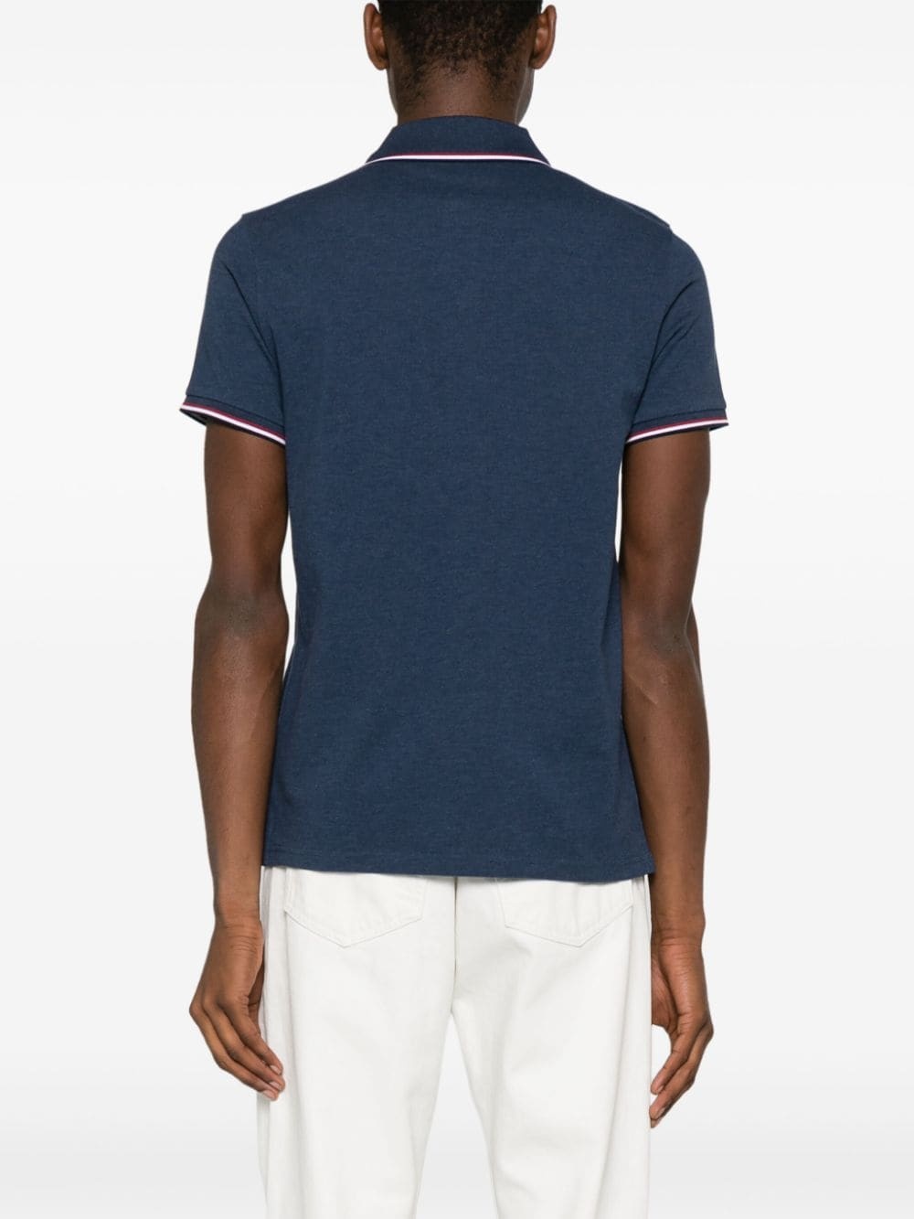 logo-patch cotton polo shirt - 4