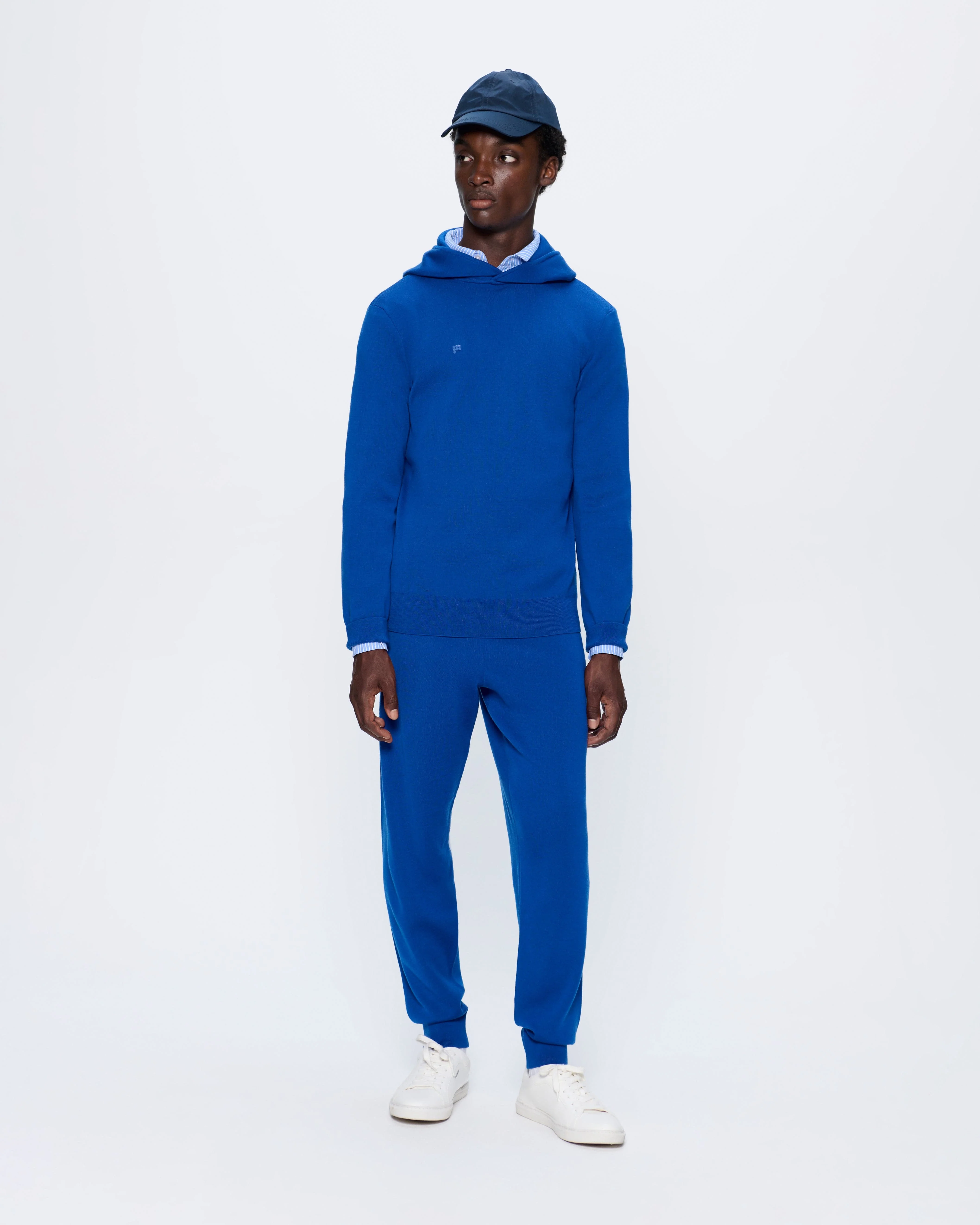 Mens DNA Regenerative Merino Wool Hoodie - Earth Blue - 1