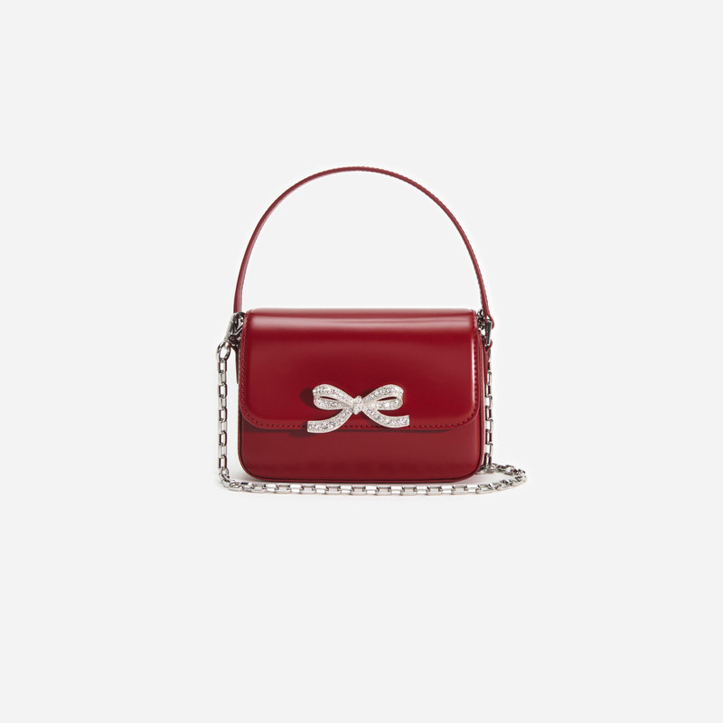 Burgundy Leather Micro Bag 4