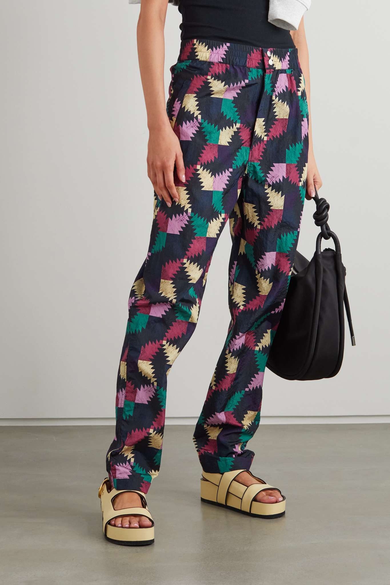 Midaloni printed shell straight-leg pants - 3