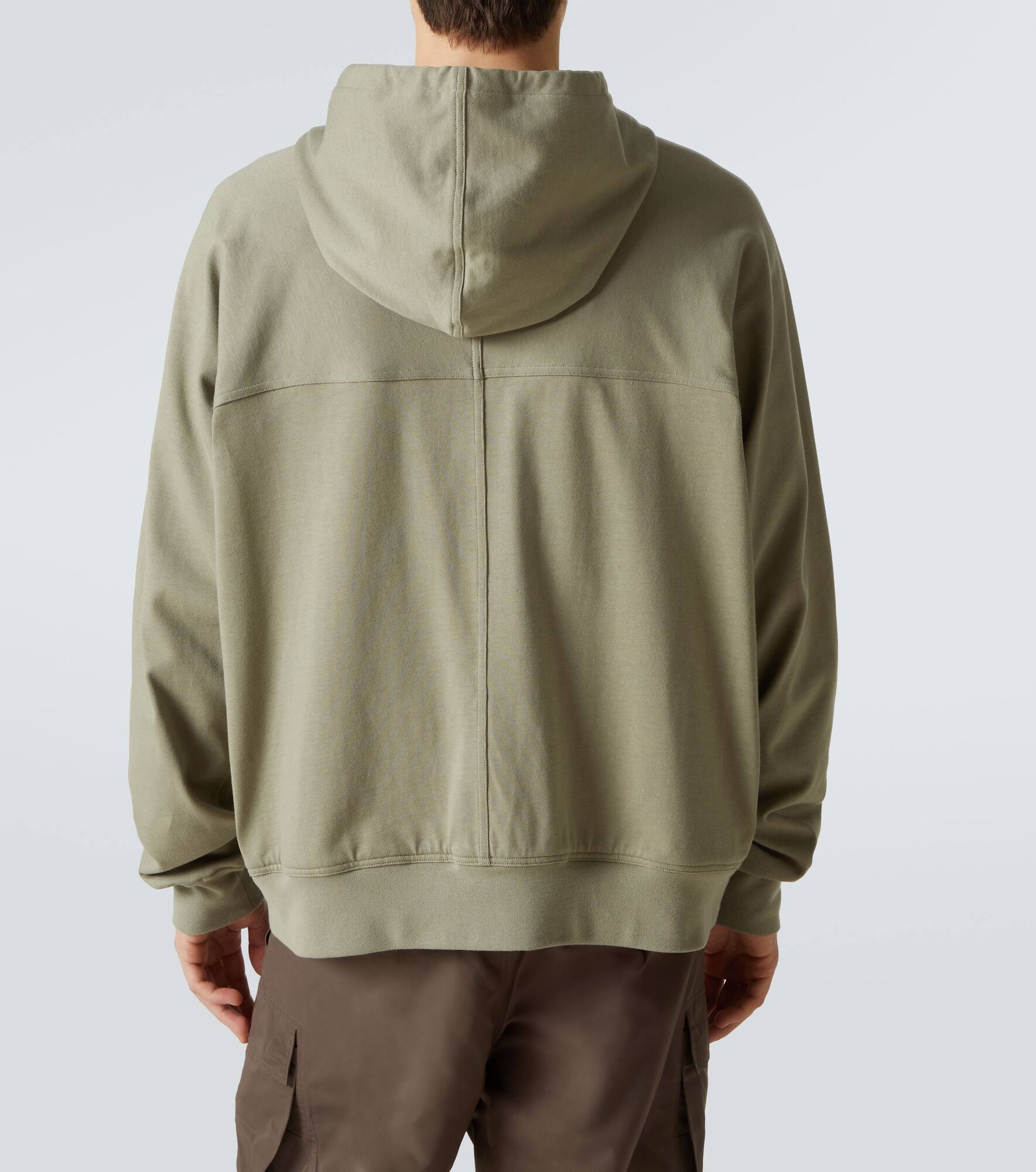 Zip-up cotton jersey hoodie - 4