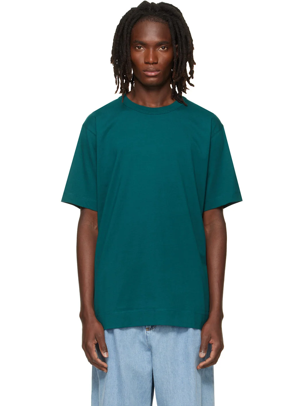 Green Regular Fit Cotton T-shirt - 1