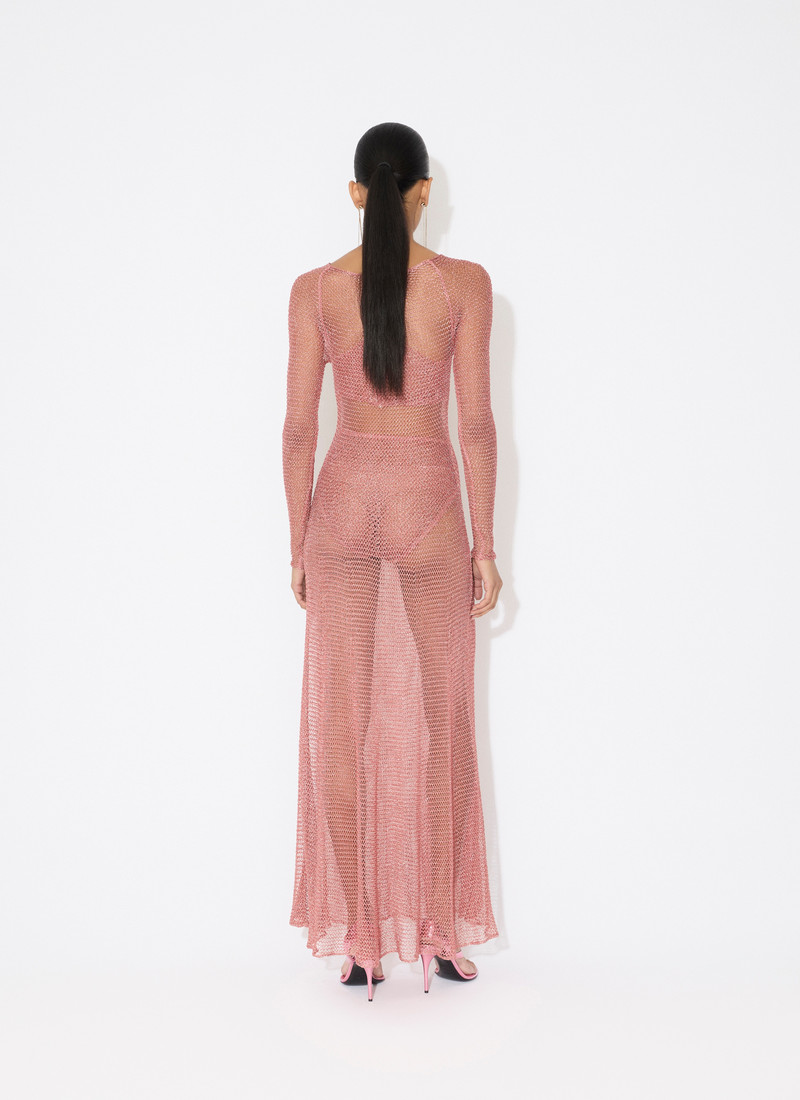 Alaïa MESH KNIT LONG DRESS outlook