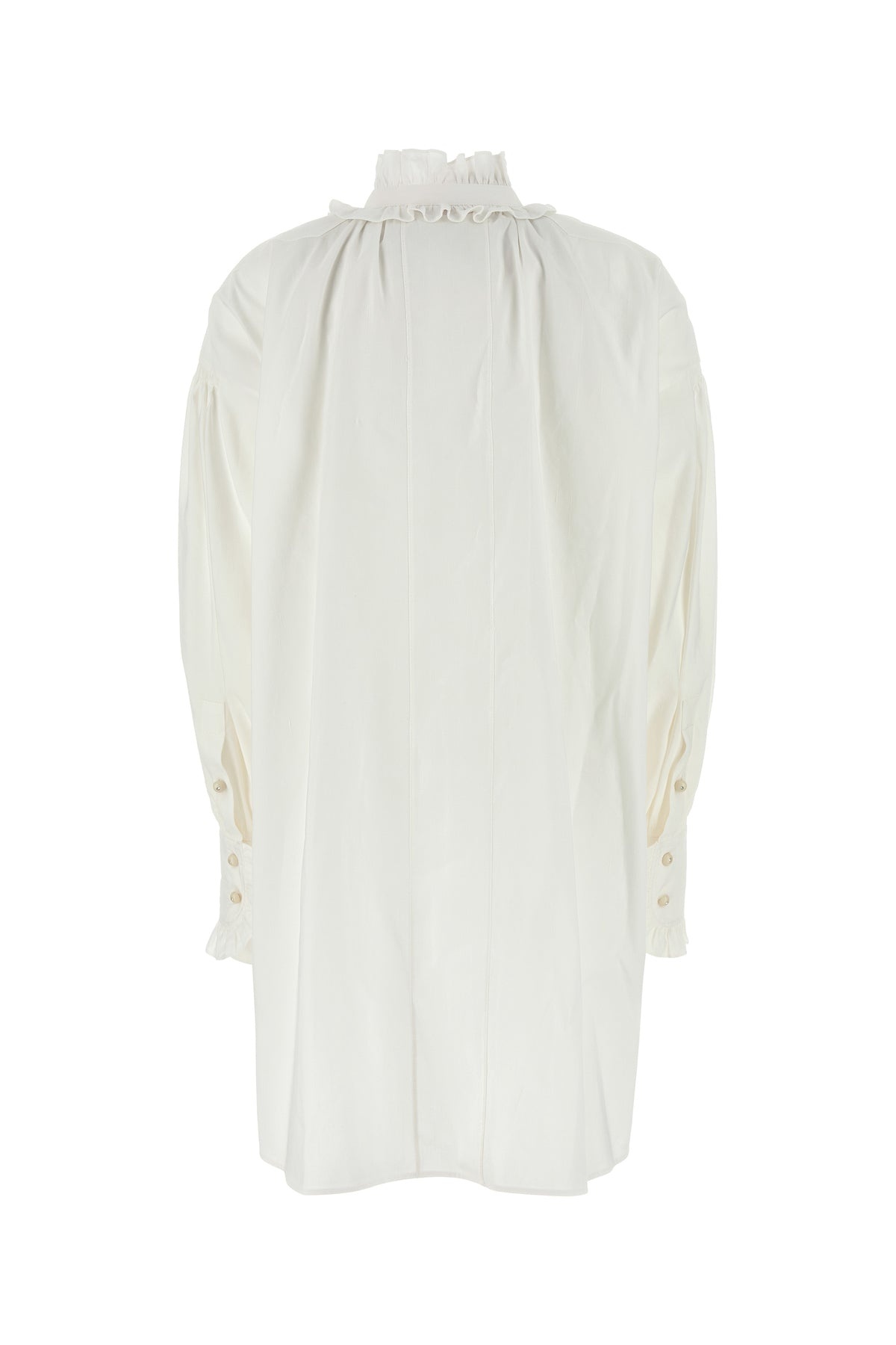 White cotton blend dress - 2