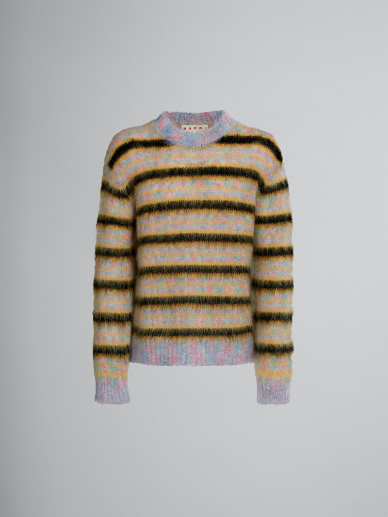 MULTICOLOUR STRIPED MOHAIR SWEATER 1