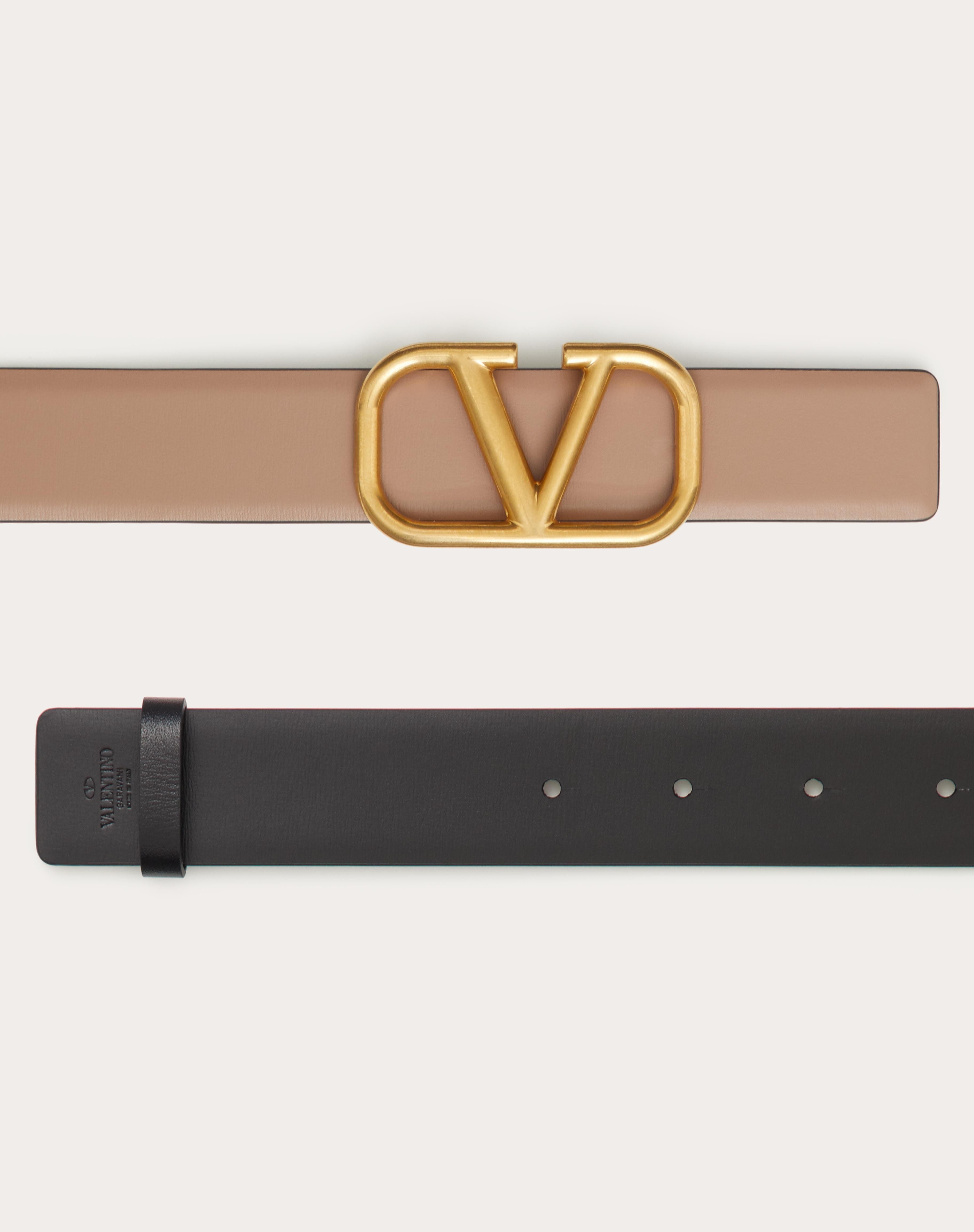 REVERSIBLE VLOGO SIGNATURE BELT IN GLOSSY CALFSKIN 30 MM - 3