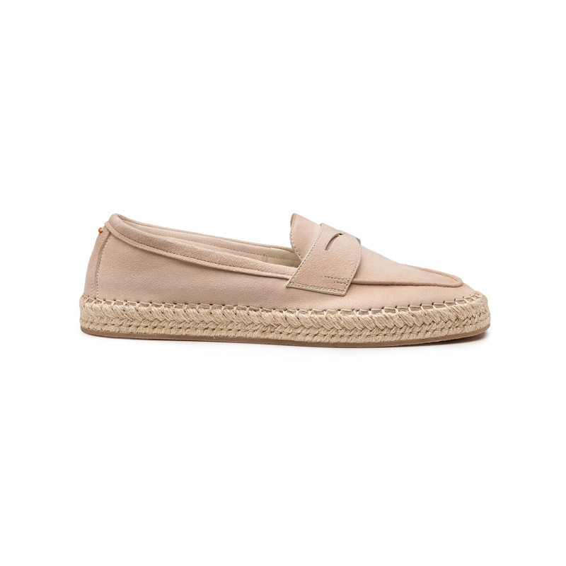 Women's beige suede espadrillas 1