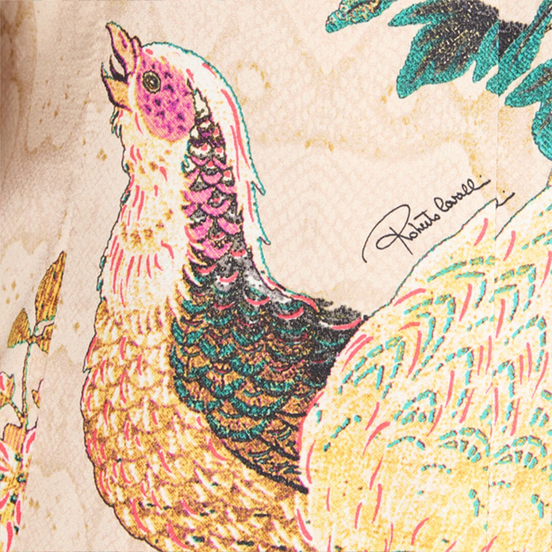 Silk Jacket With Flower And Pheasant Print - 5