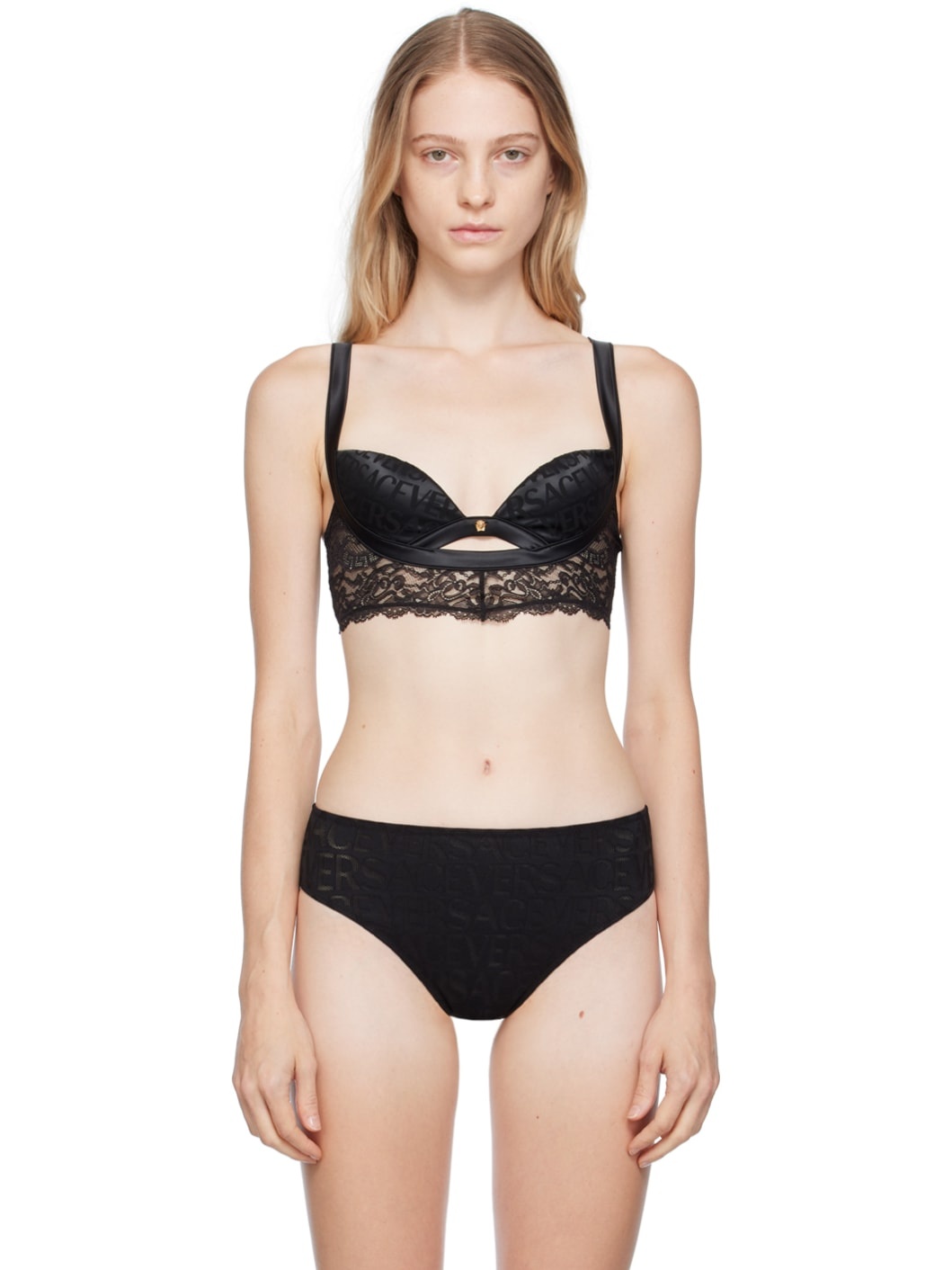Black Allover Bra - 1