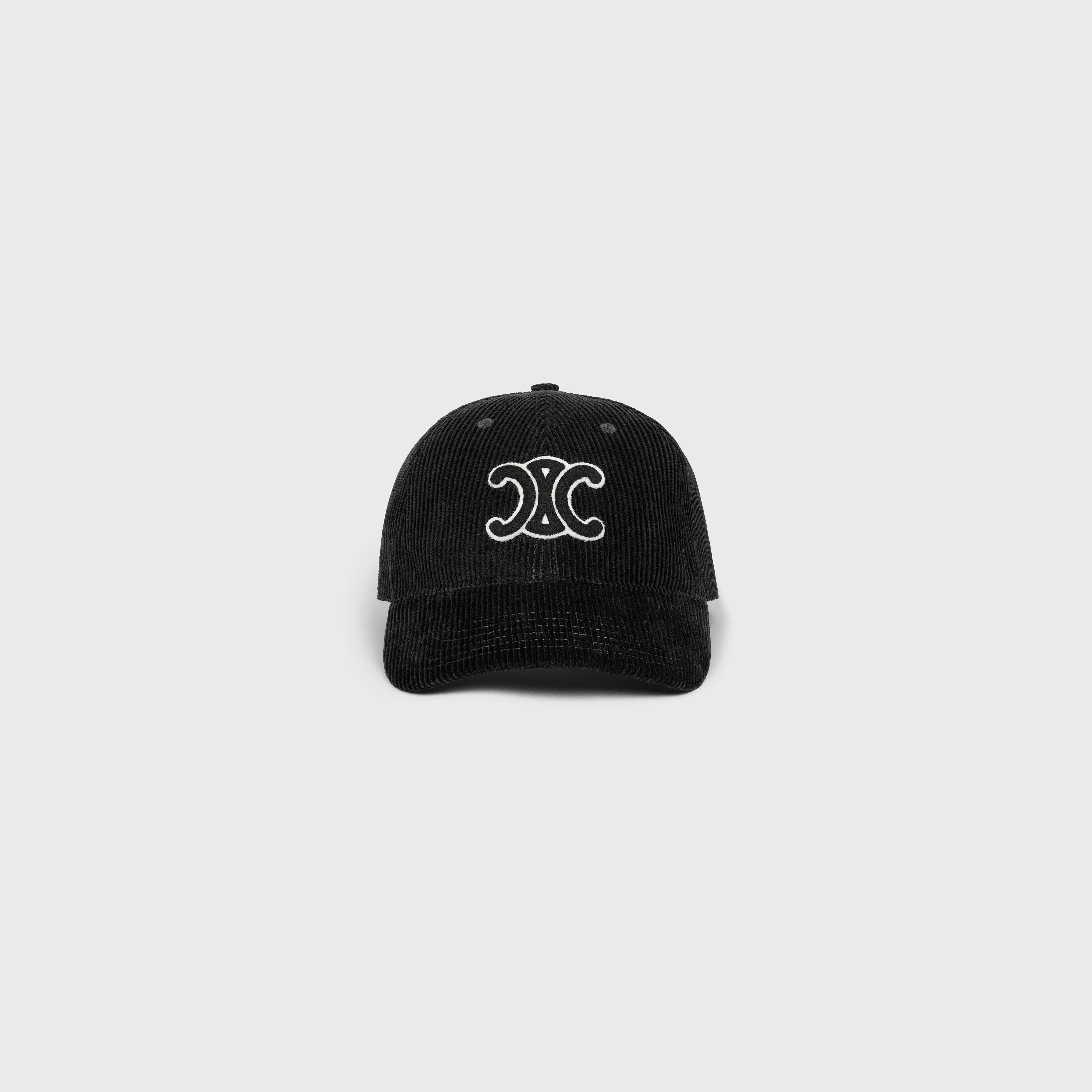 【CELINE 】 Triomphe baseball cap in corduroy Triomphe baseball cap in corduroy - BLACK | CELINE