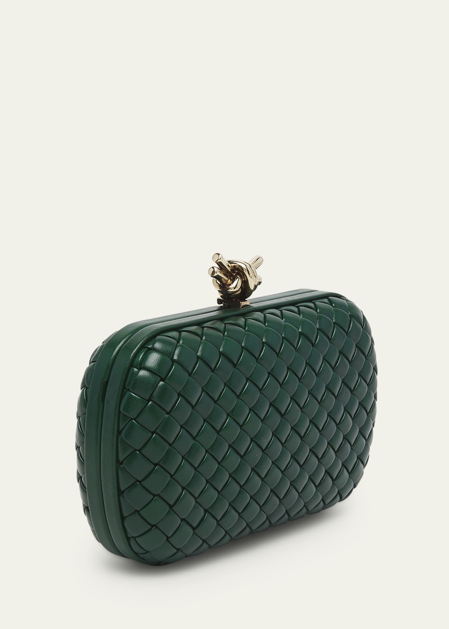 Knot Intreccio Leather Clutch Bag - 3