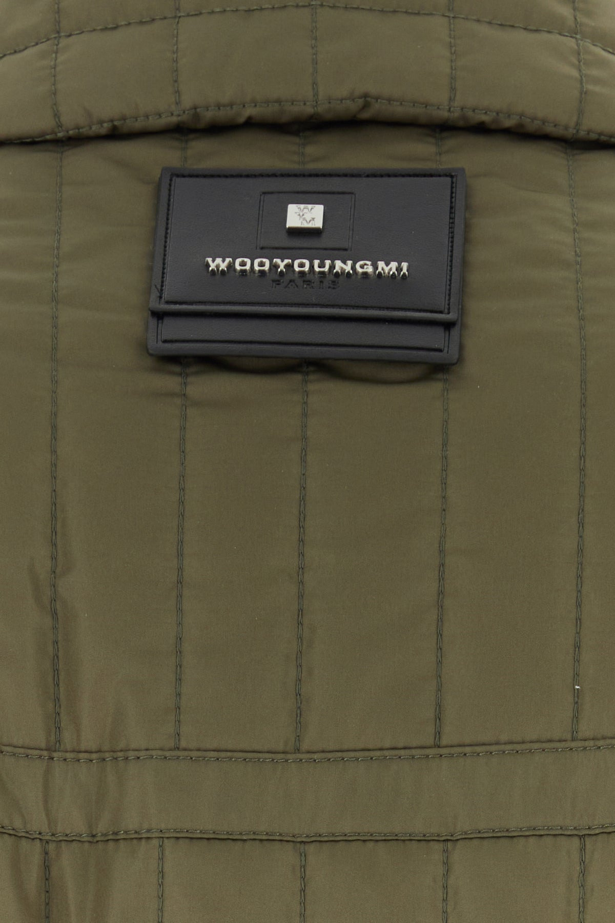 Army green polyester padded jacket - 3