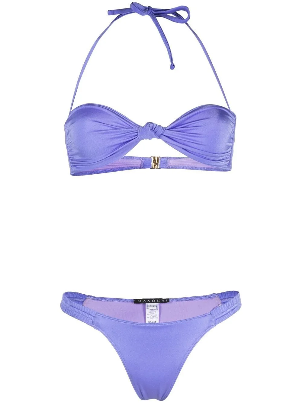 ruched bikini set - 1