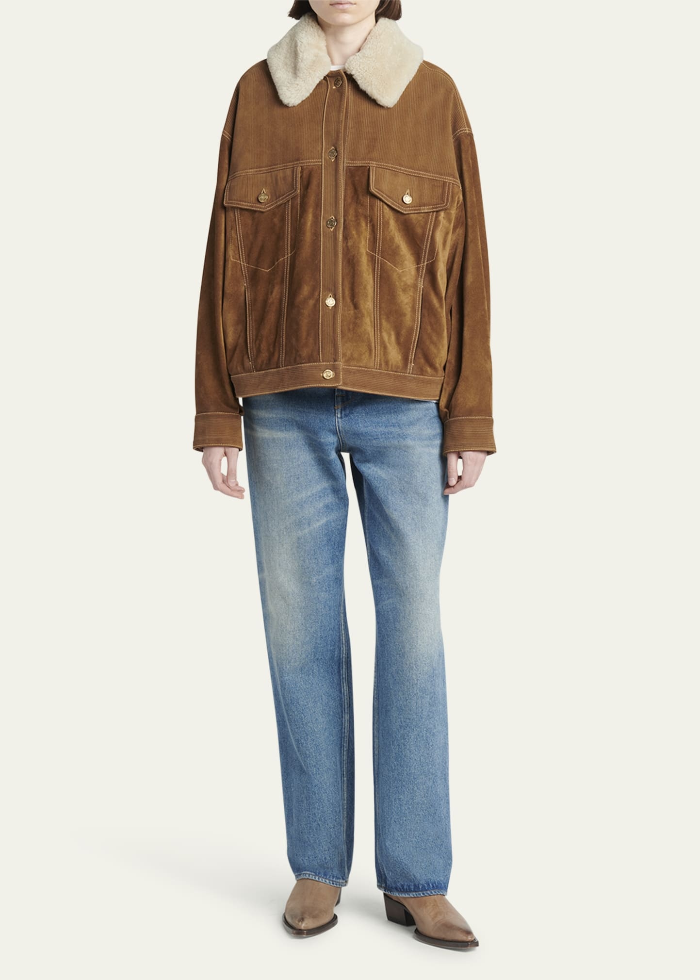 Journey Suede Jacket with Removable Collar - 2