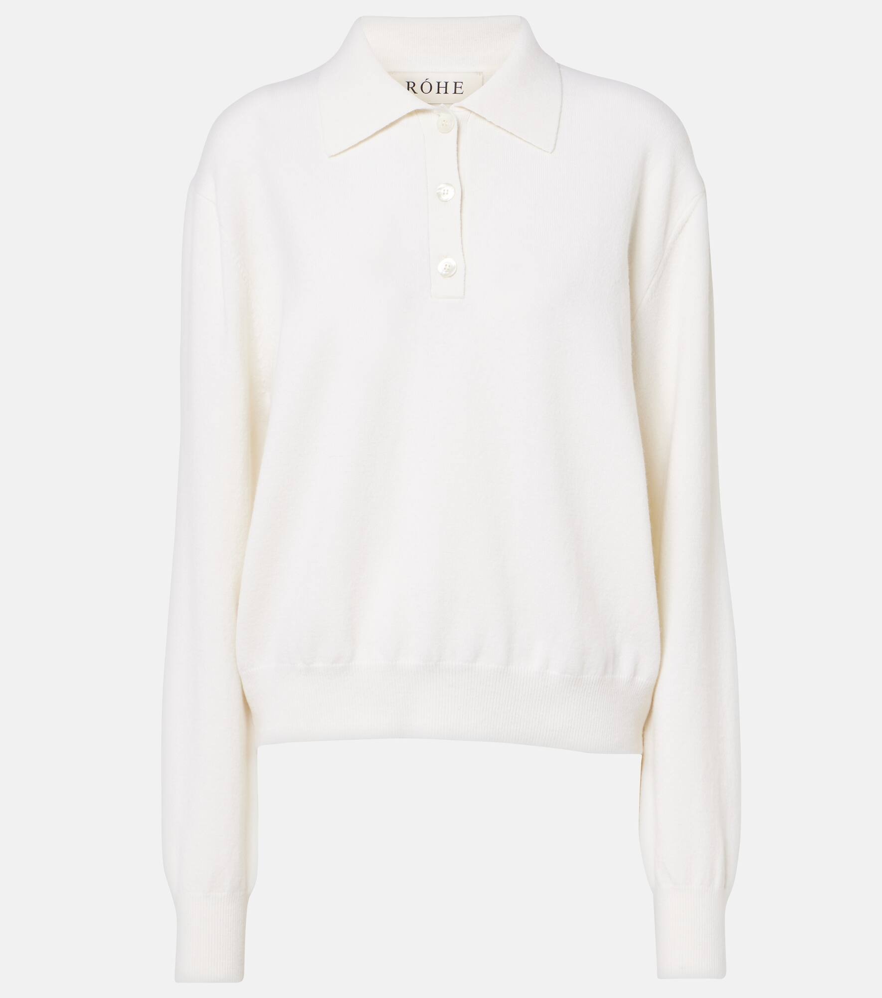 Wool and cashmere polo sweater - 1