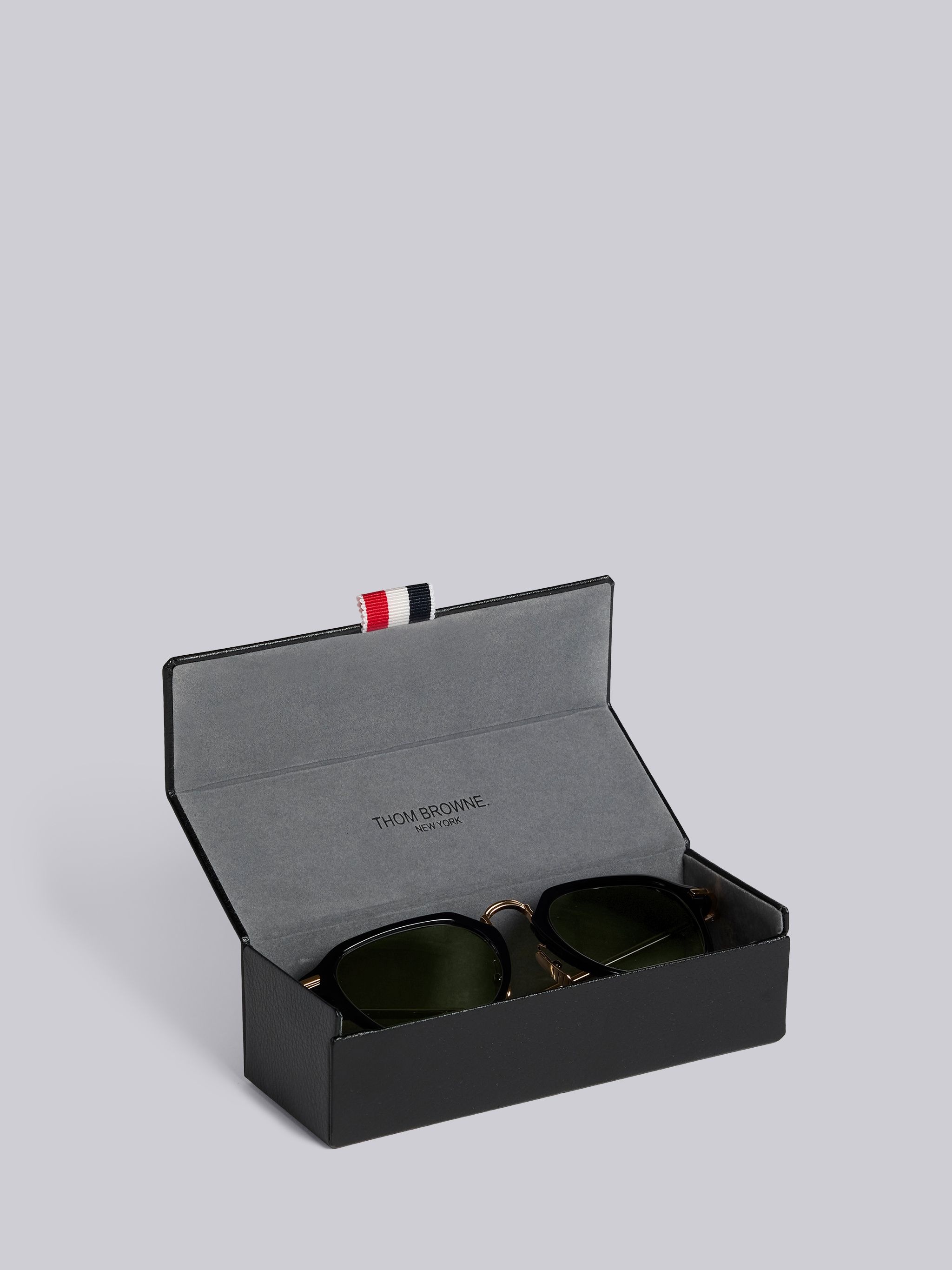 TB423 - Black White And Gold Clubmaster Sunglasses - 5