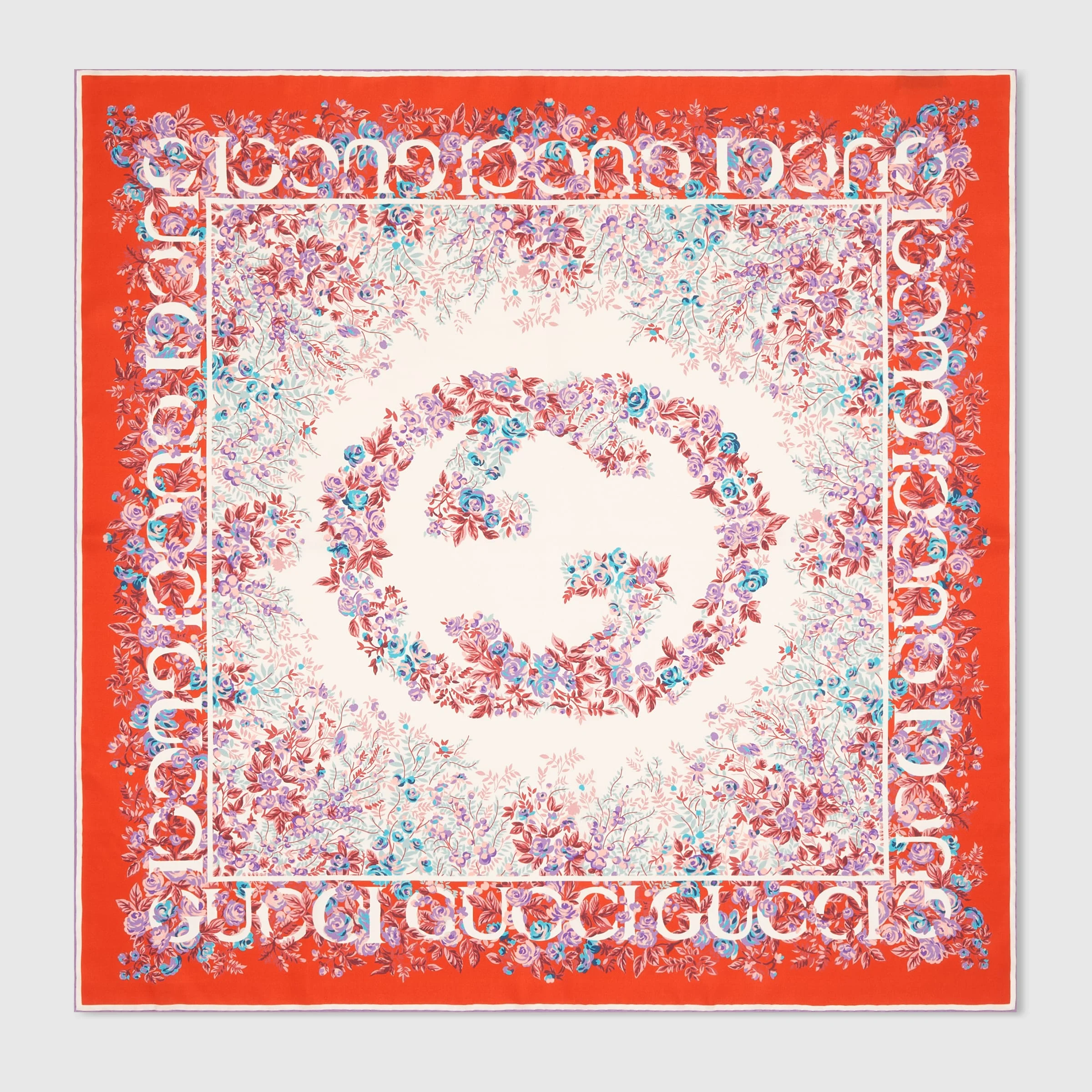 Printed silk twill carré - 1