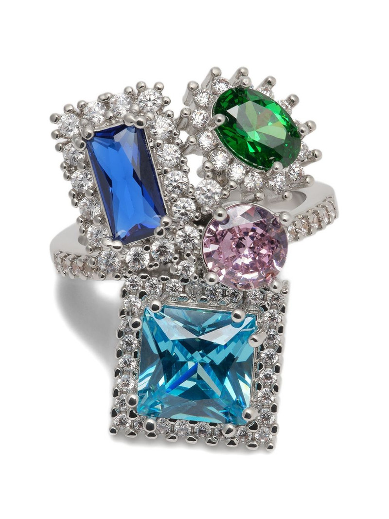 stone-embellished cluster ring 1