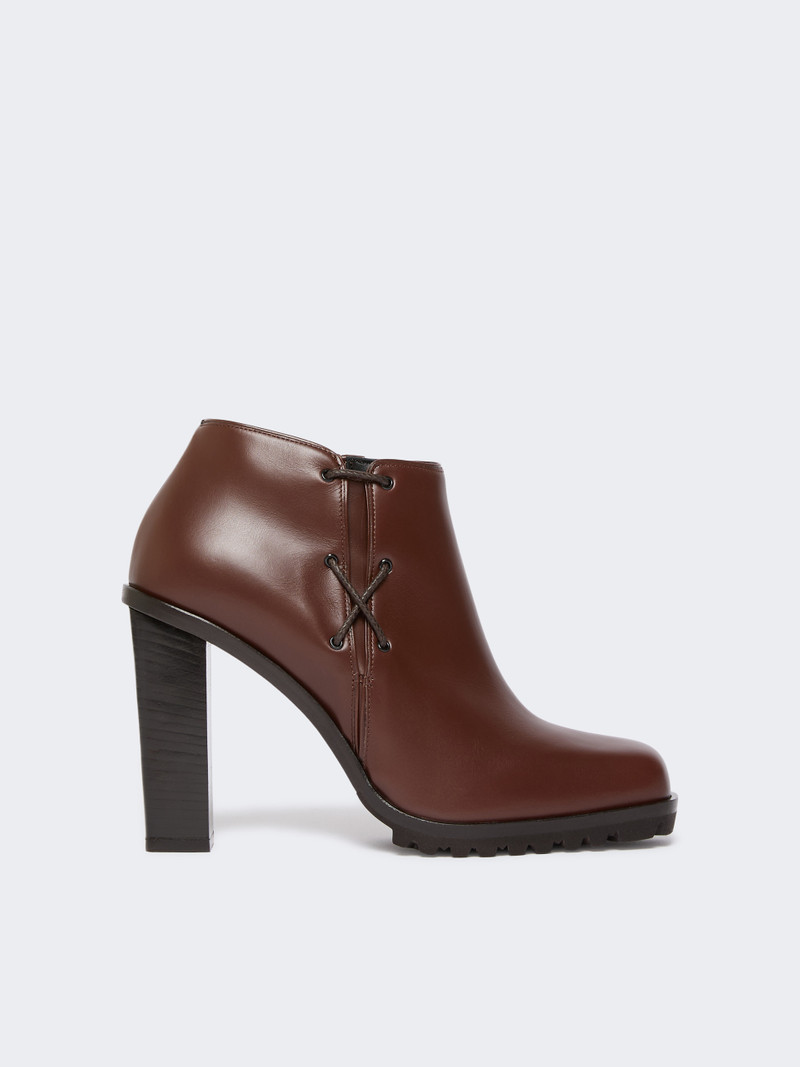 BRAIDY Smooth leather booties 1
