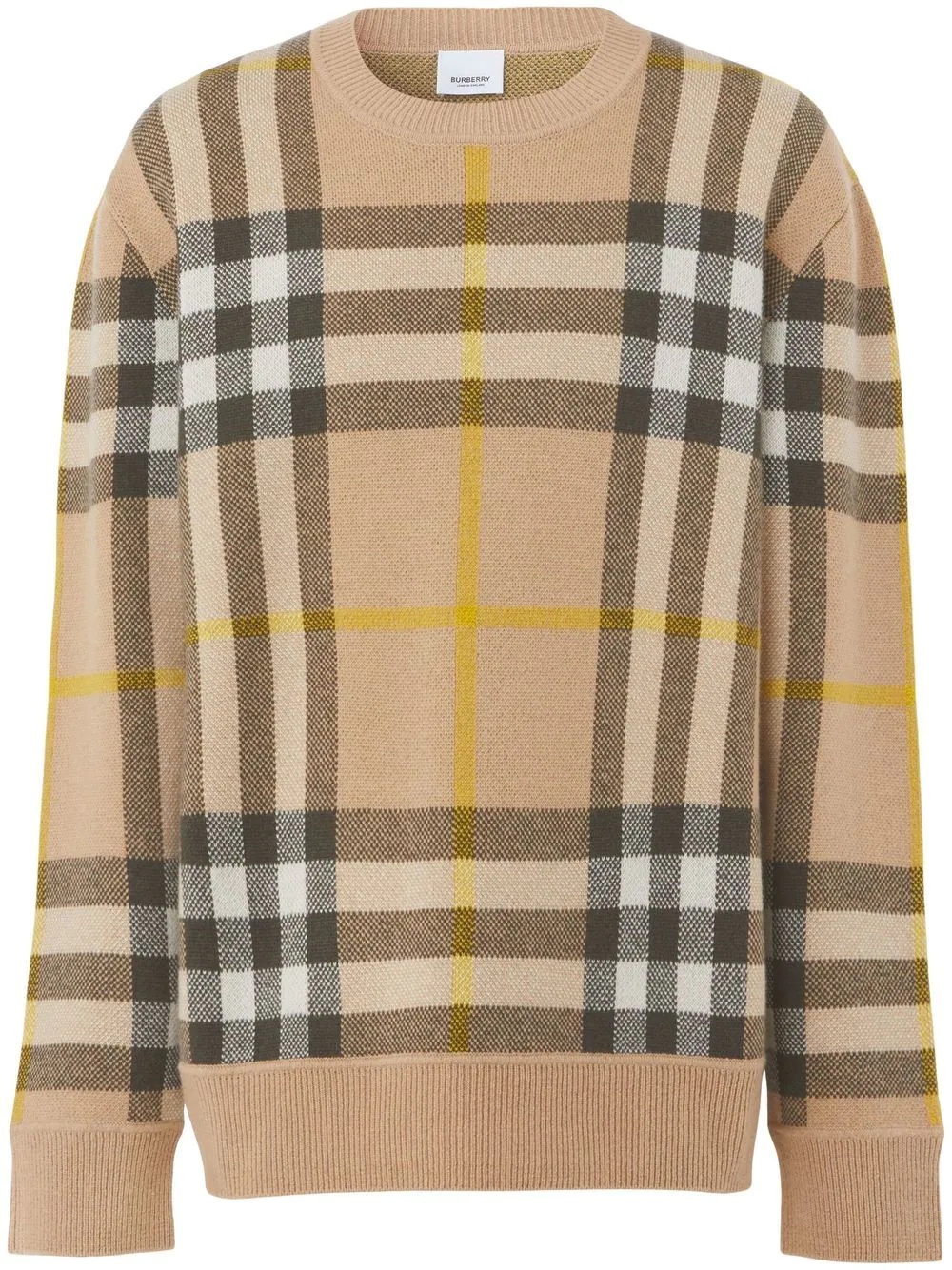check cashmere jumper - 1