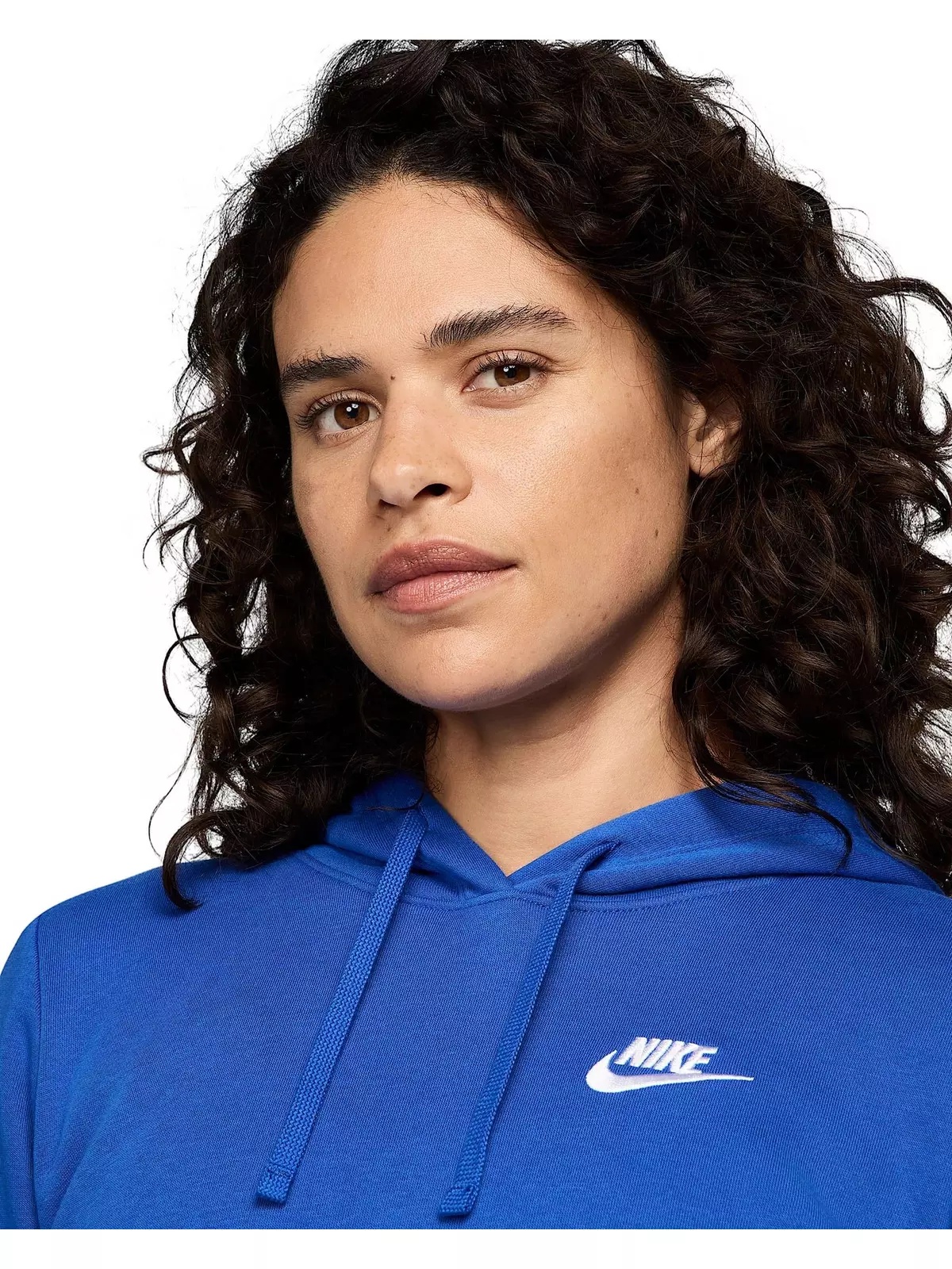 Women's Sportswear Club Fleece Pullover Hoodie -Royal/White - 3