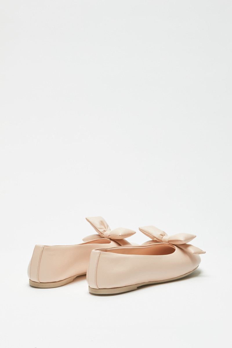 N°21 BOW-EMBELLISHED LEATHER BALLET PUMPS outlook