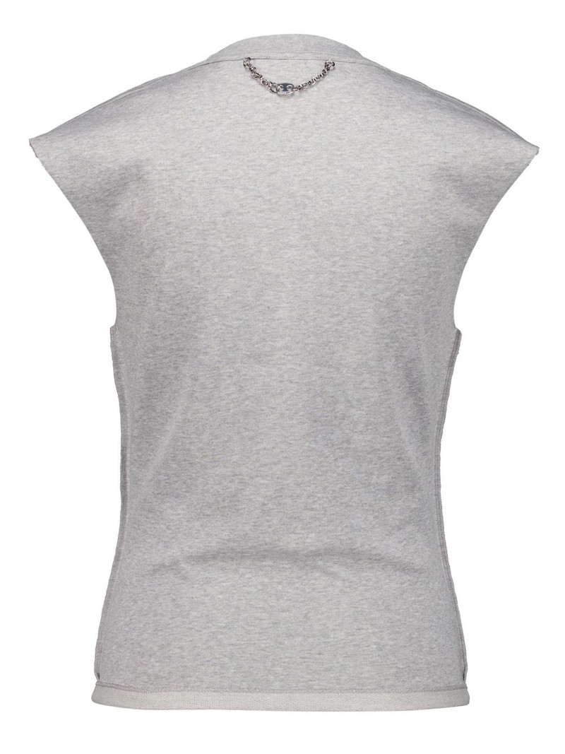 rabanne chain-detail cotton T-shirt outlook