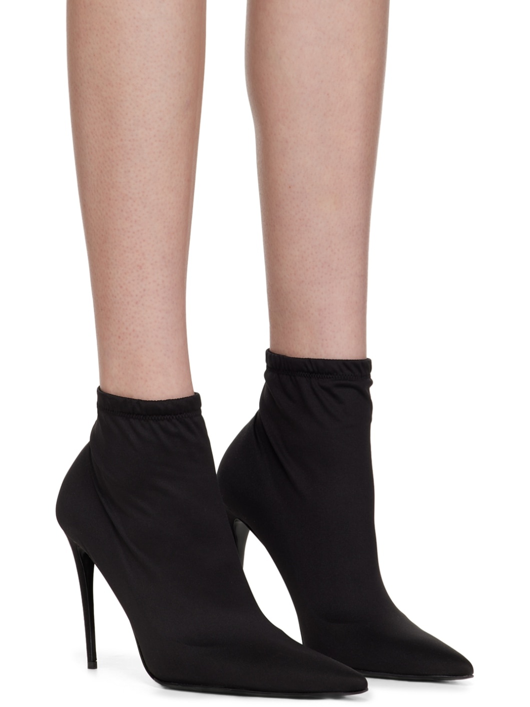 Black Kim Kardashian Edition Stretch Jersey Boots - 4