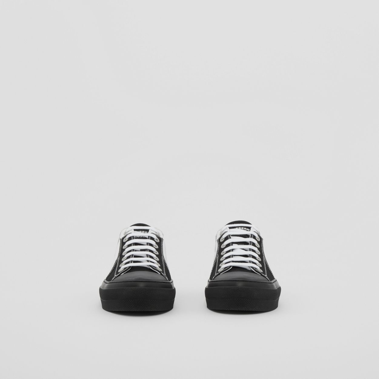 Logo Detail Two-tone Cotton Sneakers - 4