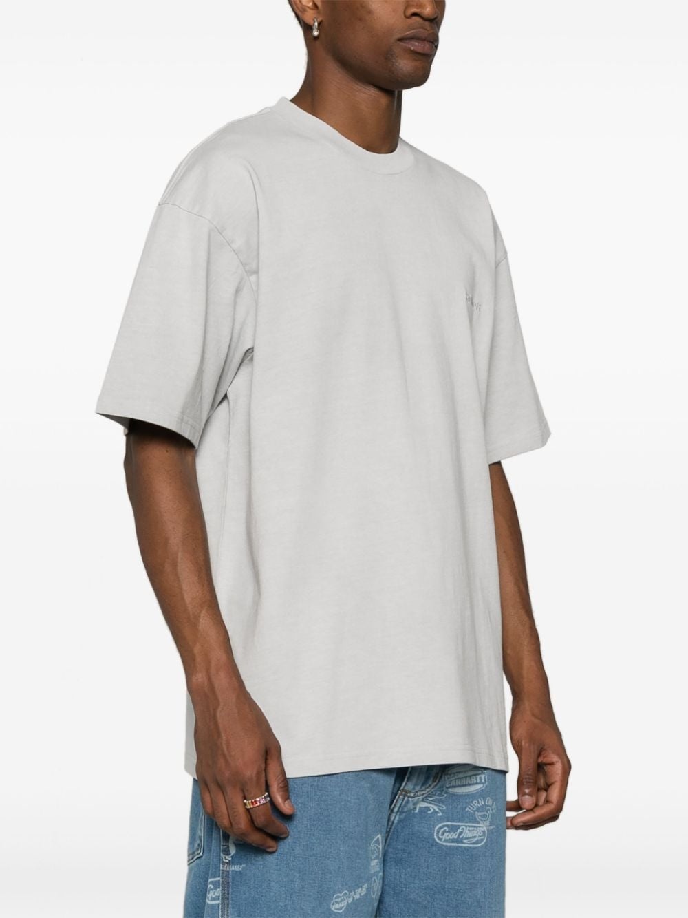 Duster Script logo-embroidered T-shirt - 3